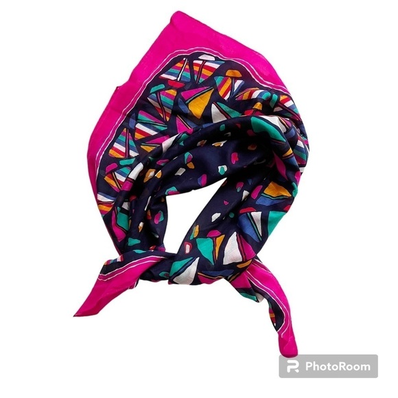 Ginnie Johansen Abstract Sails Print 32” Square Scarf - Picture 5 of 8